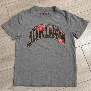 Jordan Kids Gray and Red Graphic Tee